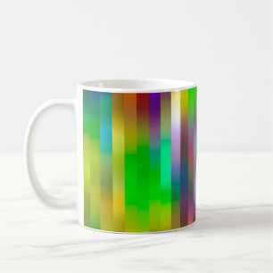 Caneca De Café padrão de linhas verticais paralelas simples   ABS
