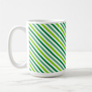 Caneca De Café Padrão de Listras Cruzadas do Dia de São Patrício