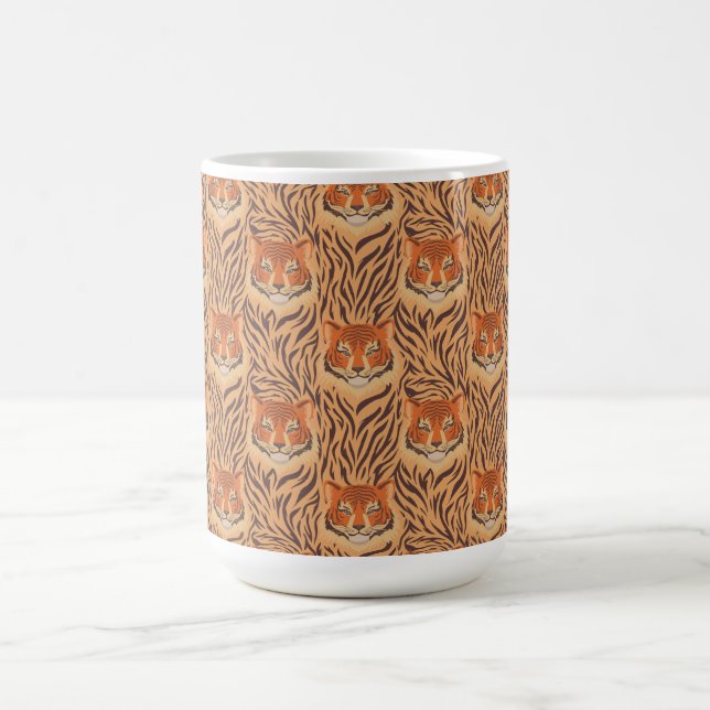 Caneca De Café padrão de listras de tigre contínuo (Centro)