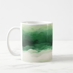 Caneca De Café Padrão de luz verde abstrato