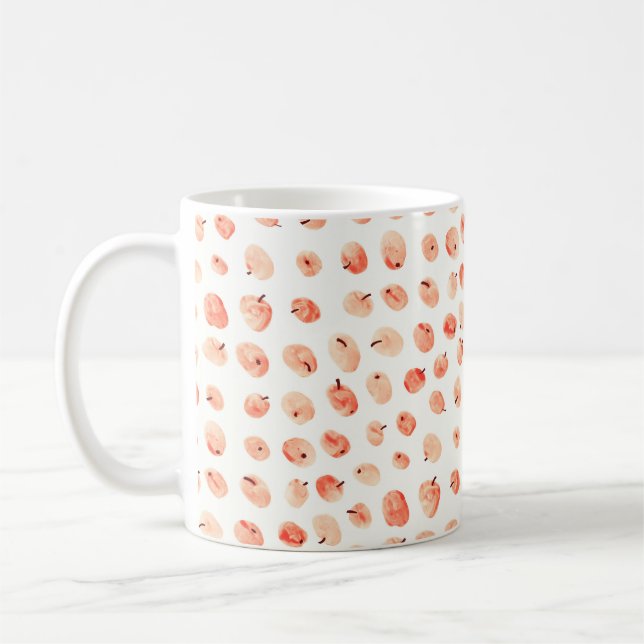 Caneca De Café Padrão de maçãs do Paraíso Vermelho (Esquerda)