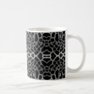 Caneca De Café Padrão de malha em preto e branco