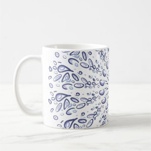 Caneca De Café Padrão de mandala azul