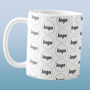 Caneca De Café Padrão de marca de negócios de logotipo simples