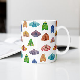 Caneca De Café Padrão de mariposa noturna mágica. Borboleta místi