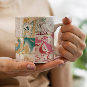 Caneca De Café Padrão de mármore colorido