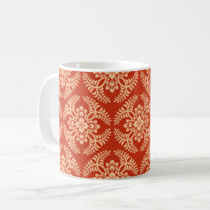 Caneca De Café Padrão de Medalhão Japonês, tangerina - Laranja