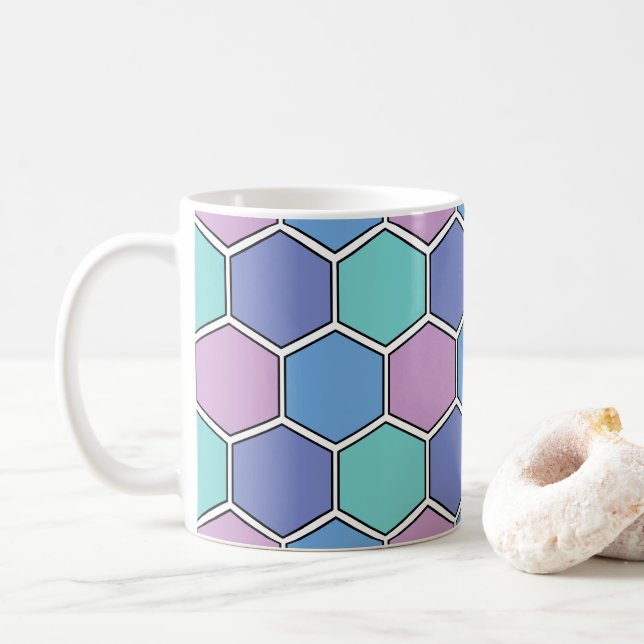 Caneca De Café Padrão de Mel Pastéis (Com Donut)