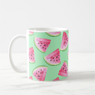 Caneca De Café Padrão de melancia sem costura no estilo Watercol