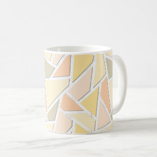 Caneca De Café Padrão de mosaico amarelo-limão