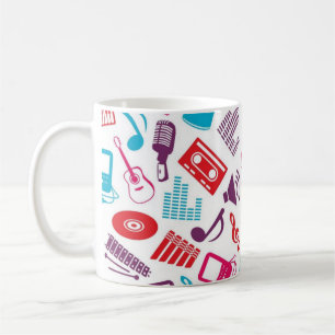 Caneca De Café Padrão de música