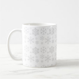 Caneca De Café Padrão de Natal de Inverno Snowflake