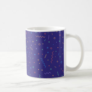 Caneca De Café Padrão de Neon do Abstrato retrovisor