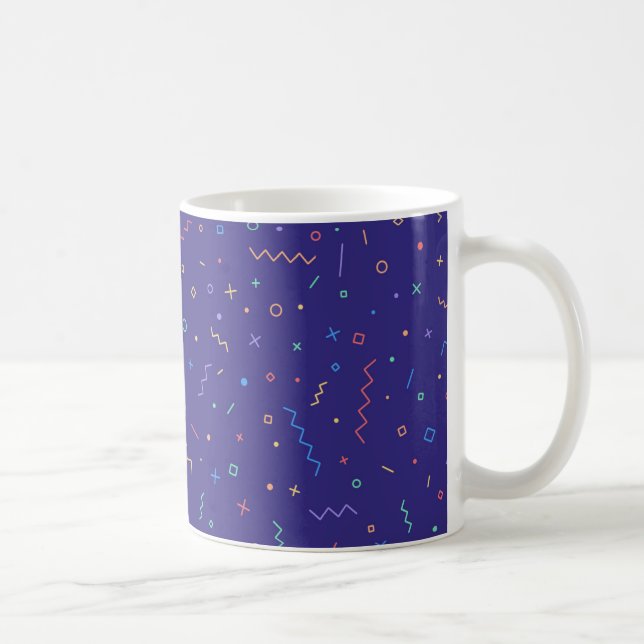 Caneca De Café Padrão de Neon do Abstrato retrovisor (Direita)