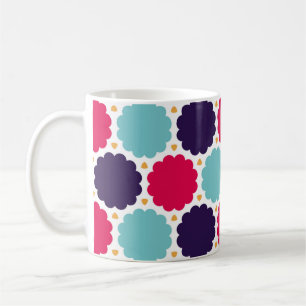 Caneca De Café padrão de nuvem de geometria colorida moderno, se