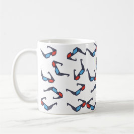 Caneca De Café Padrão de óculos 3D