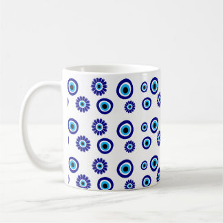 Caneca De Café Padrão de Olho Grego
