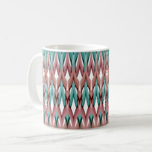 Caneca De Café Padrão de onda multicolorido fashion retrô