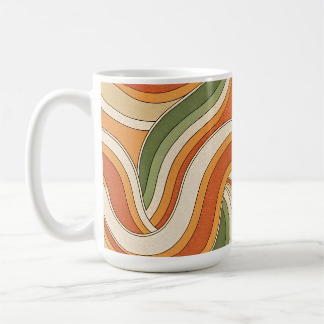 Caneca De Café Padrão de ondas mágicas (Esquerda)