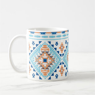 Caneca De Café Padrão de Ornamento de Rug Tribal Indiano