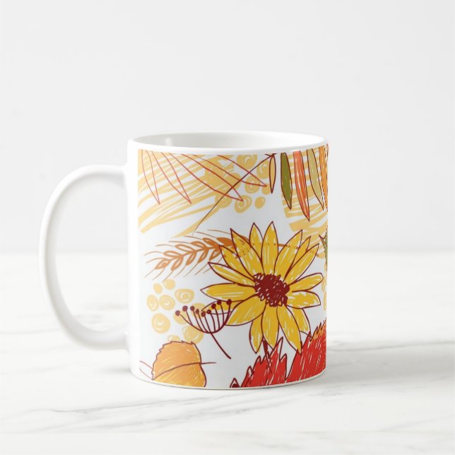 Caneca De Café Padrão de outono (Esquerda)