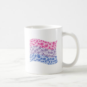 CANECA DE CAFÉ PADRÃO DE PALAVRA BISEXUAL