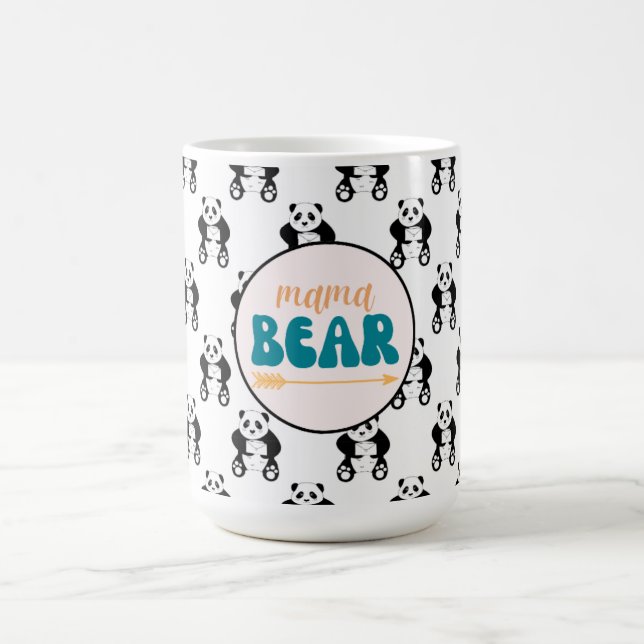 Caneca De Café Padrão de Panda da Mamãe Urso (Centro)