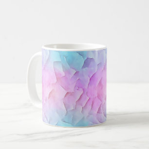Caneca De Café Padrão de Pastel Rosa Púrpura