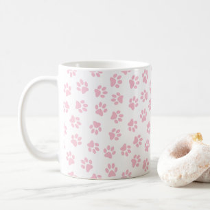 Caneca De Café Padrão De Patas, Patas Cachorros, Patas Bebidas Ro