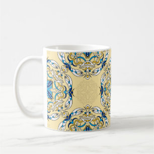 Caneca De Café Padrão de patch perfeito do abstrato de Vintage. 