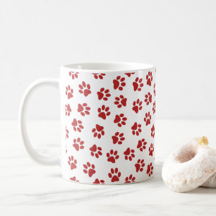 Caneca De Café Padrão De Patinhas, Patinhas De Cachorro, Patinhas