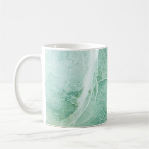 Caneca De Café Padrão de pedra mármore, textura verde.
