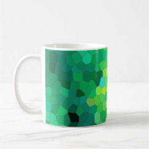 Caneca De Café Padrão de Pele do Réptil Verde abstrato
