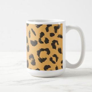Caneca De Café Padrão de Pelo de Leopardo