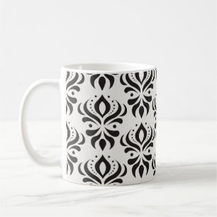 Caneca De Café Padrão de permuta floral vítrea. Elegante