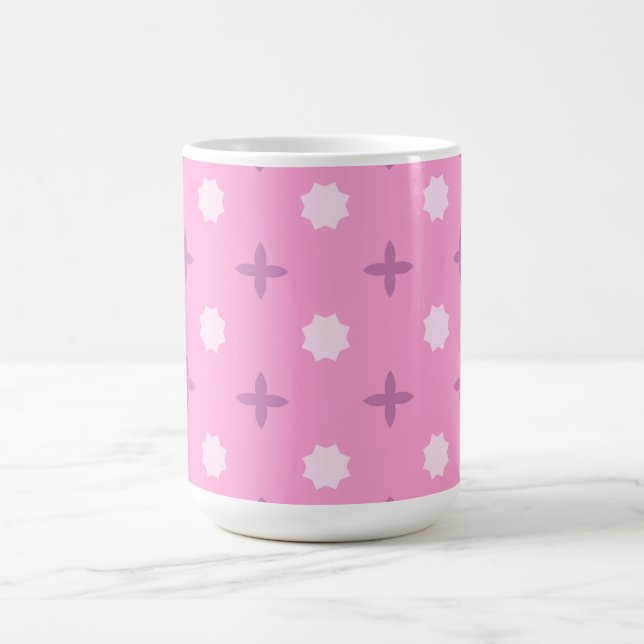 Caneca De Café Padrão de Pétala de Estrela Rosa em Pontos (Centro)