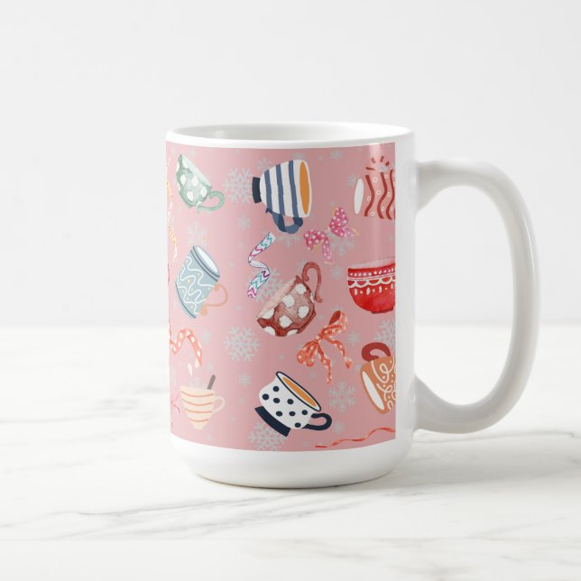 Caneca De Café Padrão de Pinky tradicional no janto de Natal (Direita)
