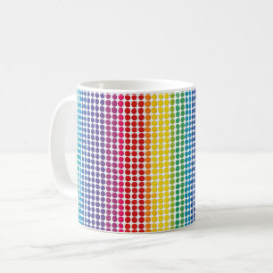 Caneca De Café Padrão de pontos arco-íris