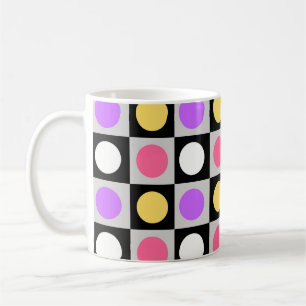 Caneca De Café Padrão de Pontos do Círculo Geométrico