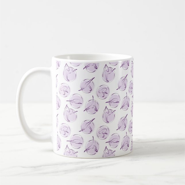 Caneca De Café Padrão de poses de ioga (Esquerda)