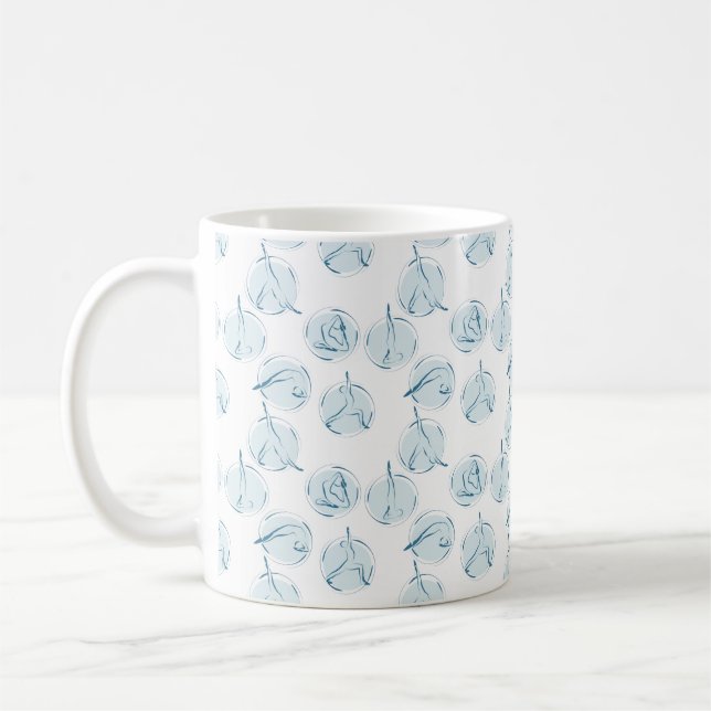 Caneca De Café Padrão de poses de ioga (Esquerda)