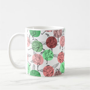 Caneca De Café Padrão de poses de ioga Padrão sem costura de io