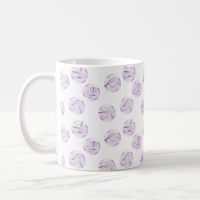 Caneca De Café padrão de poses de Pilates (Esquerda)