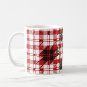 Caneca De Café Padrão de Presentes de Árvore de Natal Kawaii