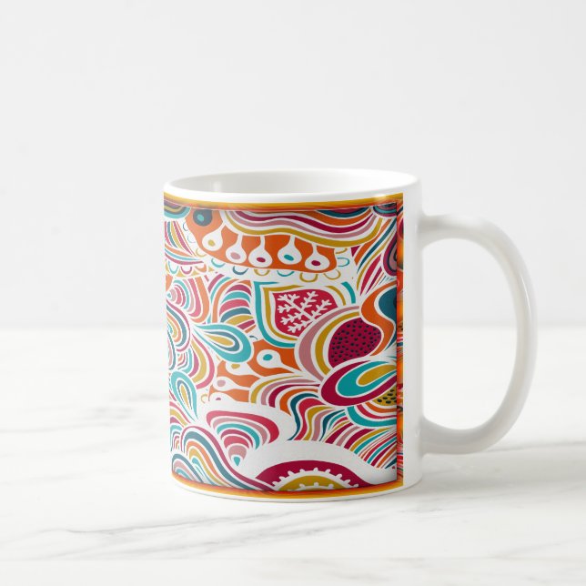 Caneca De Café Padrão de rabiscar (Direita)