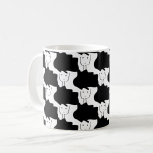 Caneca De Café padrão de rabisco da cabeça de brócolis