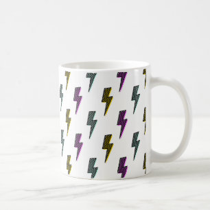 Caneca De Café Padrão de raio Vintage Neon