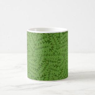 Caneca De Café Padrão de Ramificação Verde (Arte Selvagem) (Willi