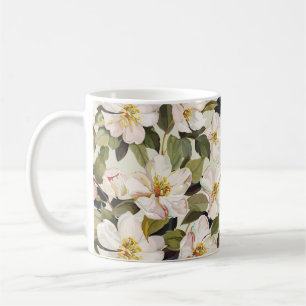 Caneca De Café Padrão de Ramificações de Árvore do Flor primavera