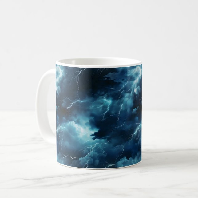 Caneca De Café Padrão de Relâmpago de Storm (Frente Esquerda)